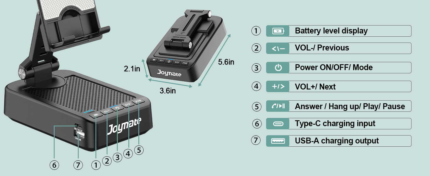 cell phone holder‘s control button