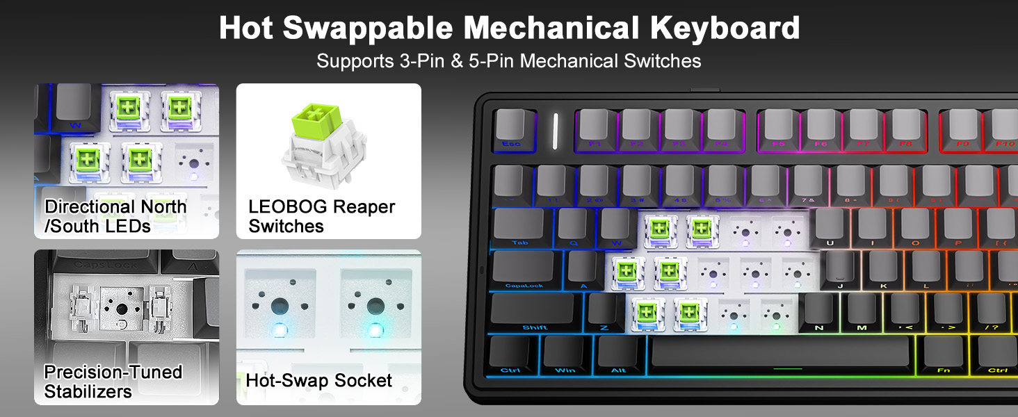 HOT swappable mechanical keyboard