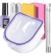Teenitor Soak Off Bowl Nail Soaking Bowl Acetone Proof, Soak Off Gel Polish Remover Bowl, Dip Pow...