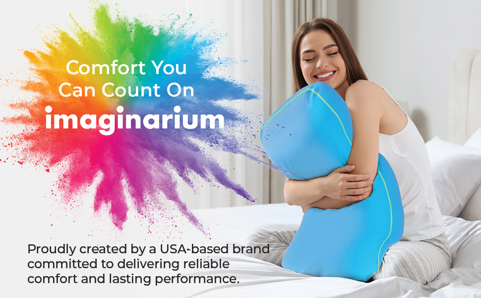 Imaginarium Memory Foam Pillow for Bed Standard/Queen Fun Decorative Colorful Pillow