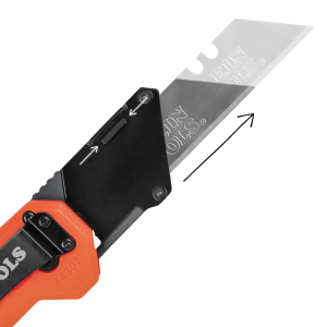 Knife with quick-release button for fast, tool-free blade changes