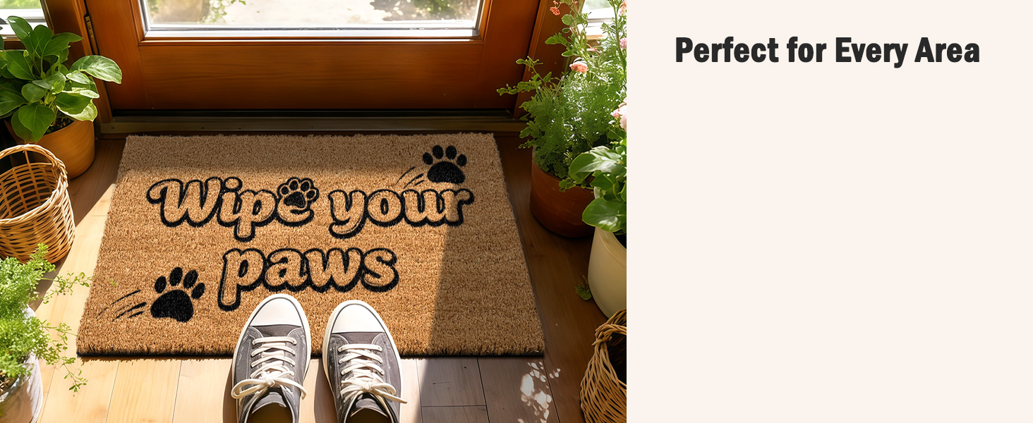 funny muddy coir welcome door mat natural fiber eco-friendly outdoor indoor outside doormat