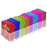 Acrylic Tea Bag Organizer, Clear Small Tea Packet Storage Box Clear Holder with 8 Slot, for Drawe...