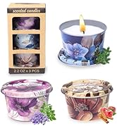 Lavender Thyme/Apple Cinnamon/Balsam Cedar Scented Aromatherapy Candles-8% Essential Oil, Long-La...