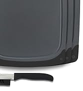 ZVP Extra Large Cutting Board for Kitchen Set of 4, Plastic Chopping Boards with Knife, Easy Grip...