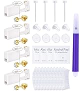 QWALIT Gold Ear Piercing Kit Silver Ear Piercing Gun Kit Disposable Self Piercing Earring Gun wit...