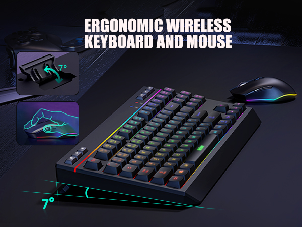 ergonomic wireless keyboard and mouse