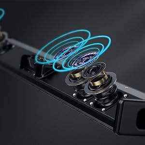 four speakers for tv; powerfull bass;