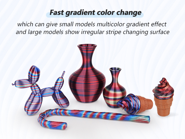 AMOLEN Silk PLA 3D Printer Filament, Dual Color PLA 1.75mm Shiny Color Change Filament