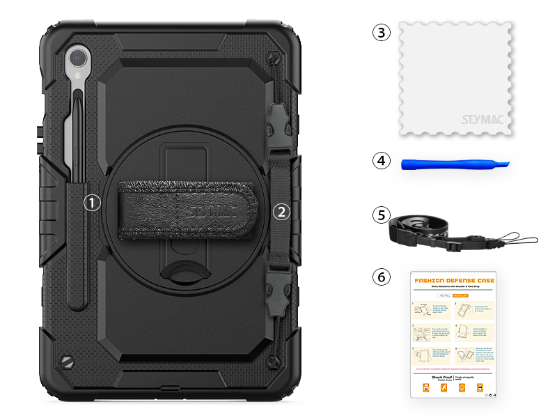 SEYMAC stock Protective Case for Samsung Galaxy Tab S10 Lite S9 Fe tablet x400 x406 x520 x516 x518