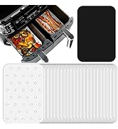 Air Fryer Parchment Paper Accessories for Ninja Foodi Dual Air Fryer DZ201, DZ401, 100Pcs Air Fry...
