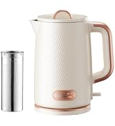 OLEGA Electric Kettle: 1200W Fast Boil Tea Kettles with Tea Infuser 1.5L | Stainless Steel Kettle...