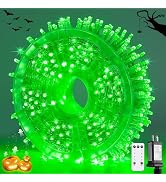 JMEXSUSS 400 LED Green Halloween Lights, 132ft Green String Lights Outdoor Waterproof, 8 Modes LE...