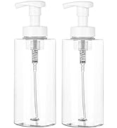 UUJOLY Foaming Soap Dispenser, 17 OZ Refillable Plastic Soap Pump Bottle for Liquid Soap, Shampoo...