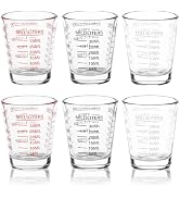 SAIAOKJ Shot Glasses Measuring Cup Set Espresso Shot Glasses Liquid Heavy Glass 26-Incremental Me...