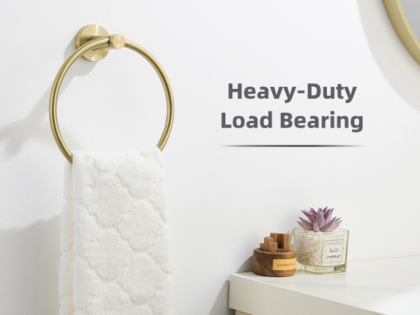 brushed gold hand towel ring