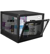Medicine Lock Box for Safe Medication, Clear Lockable Storage Box for Phone Tablet Office School ...
