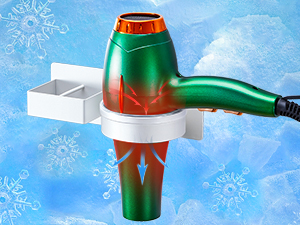 blow dryer holder wall mount white