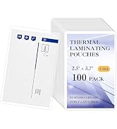 Binditek 5 Mil Business Card Laminating Pouches, 100 Pack, 2.3" x 3.7" Thermal Laminating Sheets ...