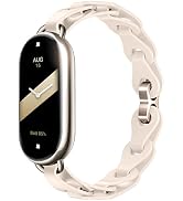 XIHAMA Band Compatible with Xiaomi Smart Mi Band 8 Strap, Silicone Bracelet with Ring Buckle Repl...