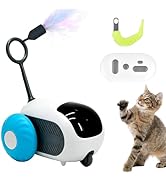 Remote Control Mouse Cat Toy, Smart Interactive Moving Cat Toy Car with Obstacle Avoid, USB Recha...