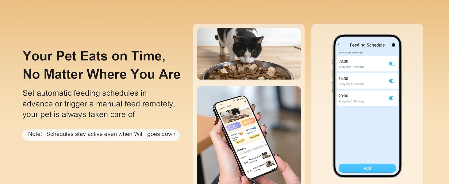 Automatic Cat Feeder with 2K Camera 5G/2.4G WiFi 6.5L Smart Pet Feeder for Cat & Small Dog