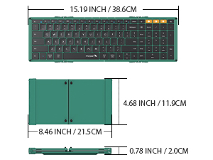XK01 folding keyboard green