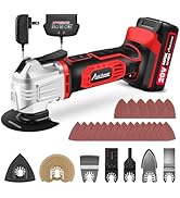 AVID POWER Cordless Oscillating Tool 20V Battery Powered Oscillating Multitool with 2.8° Oscillat...