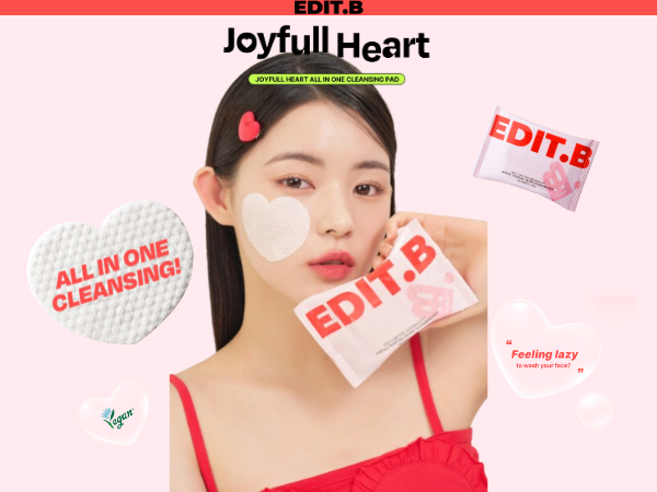 EDITB joyfull heart all in one cleansing pad