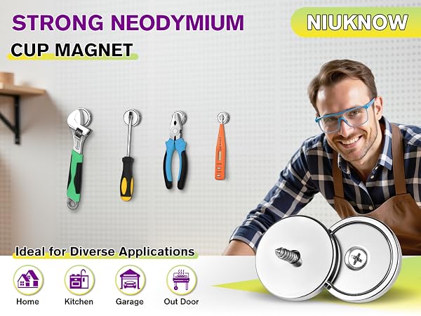 magnets with screw holes rock light magnetic mount