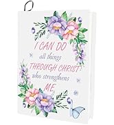 CRASPIRE Butterfly Stretchable Book Cover Flower Words Wreath Washable Reusable Large Nylon Book ...