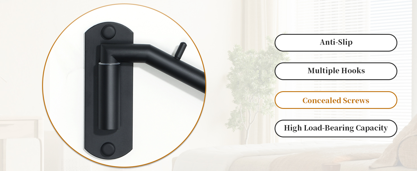 clothes hanging rack wall mount