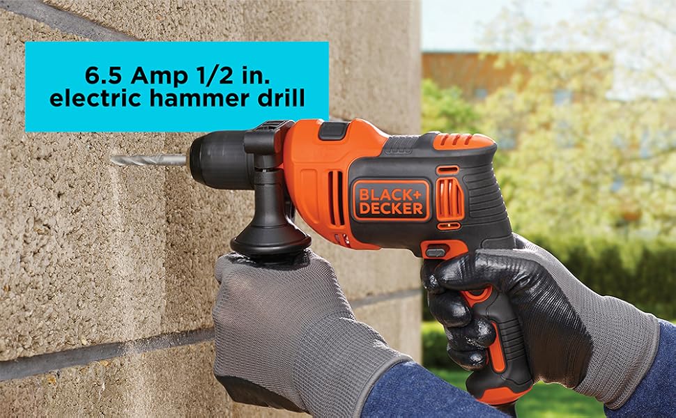 BLACK+DECKER 6.5 Amp 1/2-Inch Hammer Drill (BEHD201)
