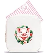 BJDAMAI Pig Mini Makeup Bag, Pig Gift For Women Girls, Cute Portable Zipper Pouch Cosmetic Bag Fo...