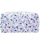 PAZIMIIK Vintage Quilted Makeup Bag Cosmetic Pouch for Brushes Pencils and Travel Make Up Accesso...