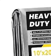 Tarp Waterproof -Heavy Duty Tarp,12 Mil Thick Cover Waterproof Plastic Tarpaulin with Grommets,Ou...