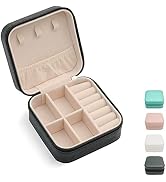 TRODANCE Mini Jewelry Travel Case, Small Travel Portable Display Storage Box, Mini Storage Organi...