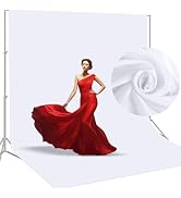 Aimosen 10 X 12 FT Large White Backdrop Background for Photography, Pure White Screen for Zoom Me...