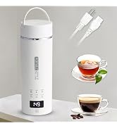 Compact Portable Electric Kettle, LCD Display with 6 Temperature Settings, 304 Stainless Steel, 4...