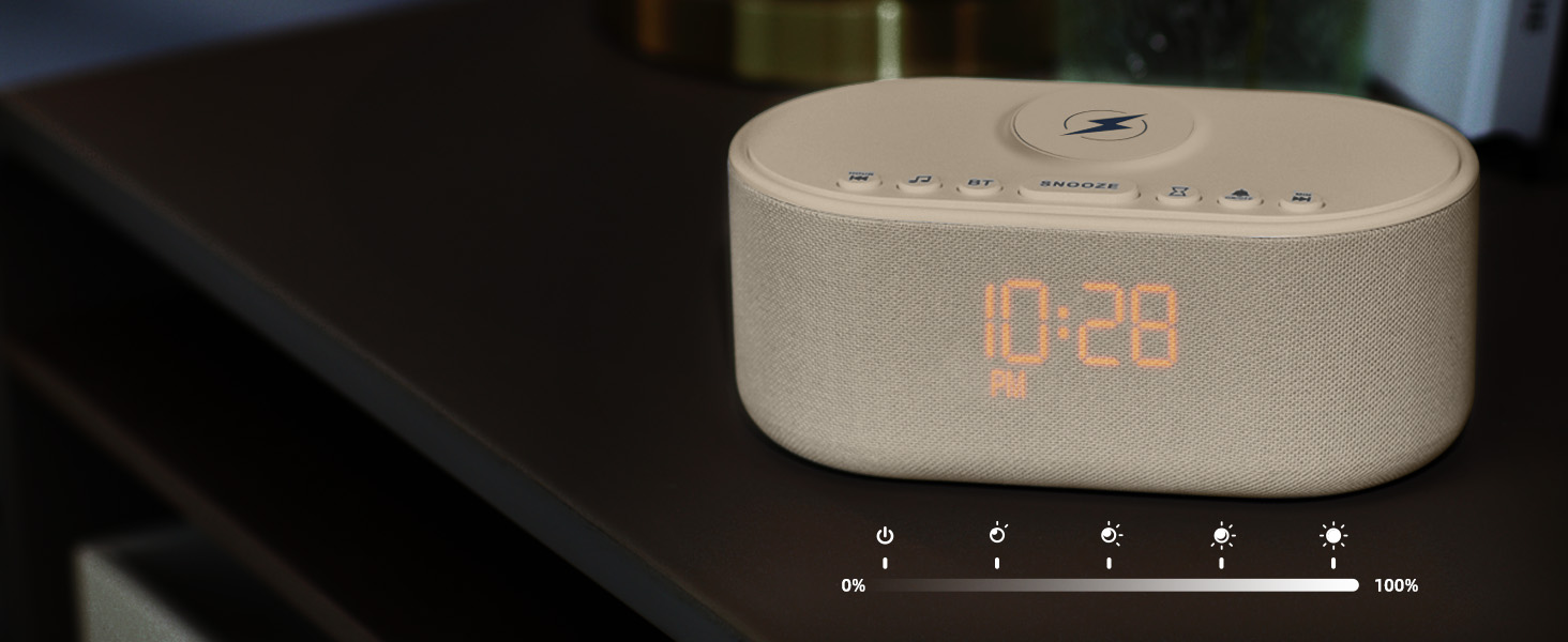 alarm clock with wireless charging