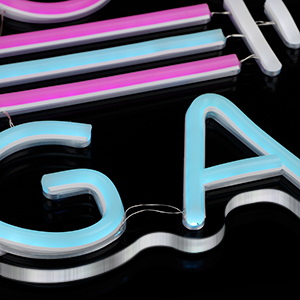 Game Room Large Neon Signs Colorful LED, USB Neon Lights for Game Zone Party Decor Bedroom
