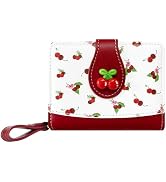 Sunwel Fashion Cutest Fruit Prints Wallet Card Slots Small Wallet with Zipper Coin Pouch Wallet f...