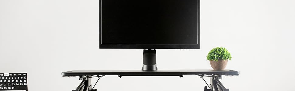 lower banner of mount desk riser stand