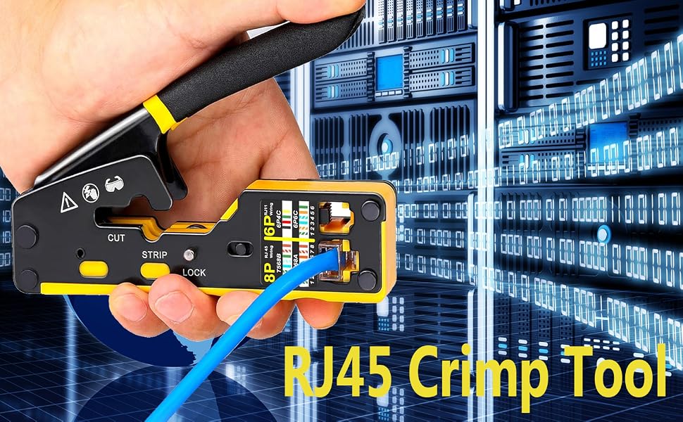 Pass Through RJ45 Crimp Tool Kit