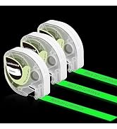 Phomemo P12 Plastic Glow in The Dark Label Tape - Self-Adhesive, Works with Dymo LetraTag LT-100H