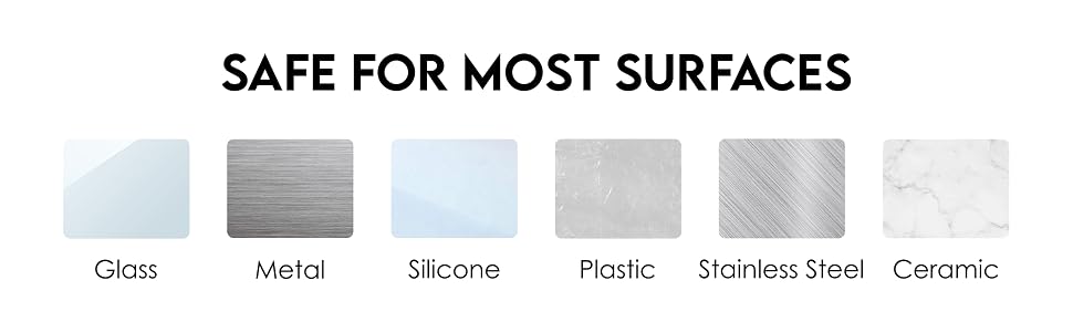 safe for most surfaces