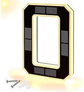 9" Solar Powered House Numbers for Outside, XTAUTO 300LM Large Modern Backlit Address Signs Auto ...