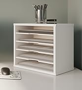Ballucci File Organizer Paper Sorter, 5 Tier Adjustable Shelves Office Desk Organizer, 13 5/8" x ...