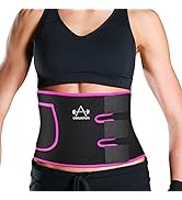 VIMUSFUN Waist Trimmer Belt Men Sweat Band Stomach Wrap Waist Trainer for Women Belly Fat, Unisex...