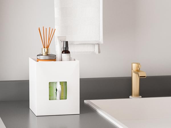 square acrylic tissue box